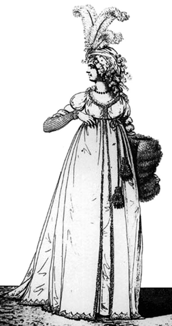dAfternoon dress Princess Augusta's cap December 1795